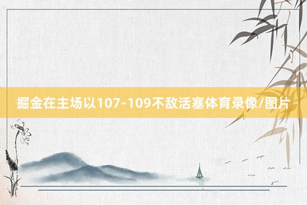 掘金在主场以107-109不敌活塞体育录像/图片