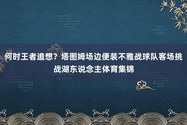 何时王者追想？塔图姆场边便装不雅战球队客场挑战湖东说念主体育集锦