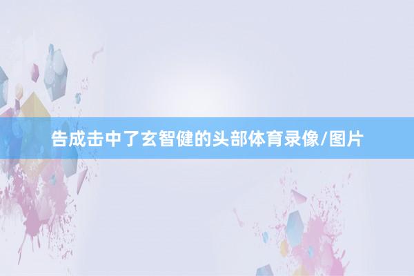 告成击中了玄智健的头部体育录像/图片