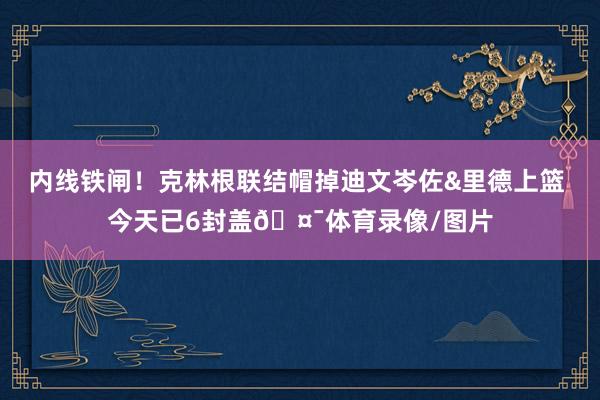 内线铁闸!克林根联结帽掉迪文岑佐&里德上篮 今天已6封盖🤯体育录像/图片