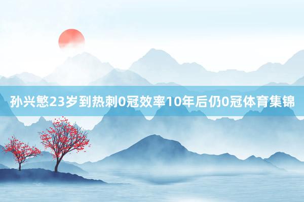 孙兴慜23岁到热刺0冠 效率10年后仍0冠体育集锦