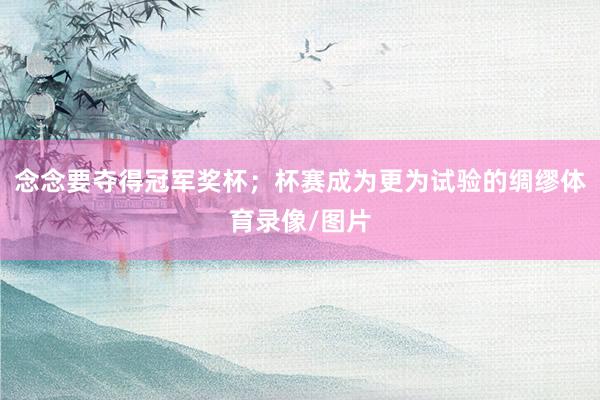 念念要夺得冠军奖杯；杯赛成为更为试验的绸缪体育录像/图片