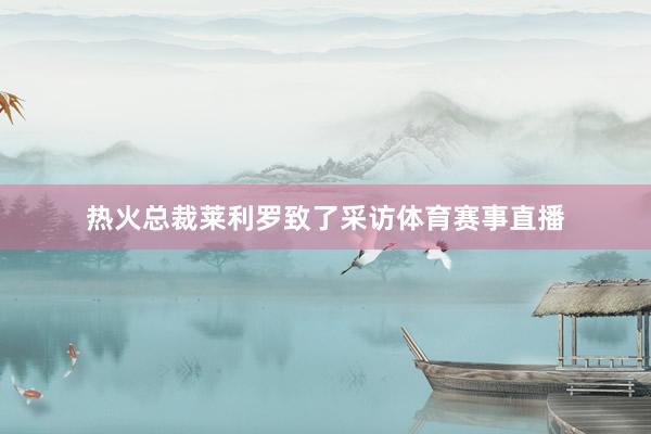 热火总裁莱利罗致了采访体育赛事直播