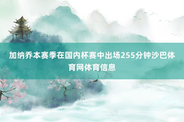 加纳乔本赛季在国内杯赛中出场255分钟沙巴体育网体育信息