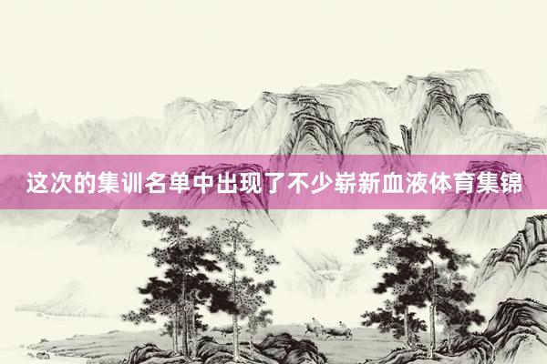 这次的集训名单中出现了不少崭新血液体育集锦