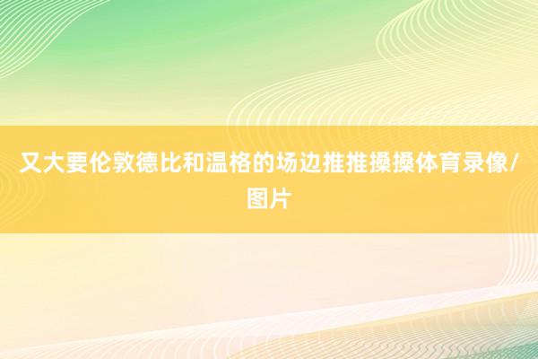 又大要伦敦德比和温格的场边推推搡搡体育录像/图片