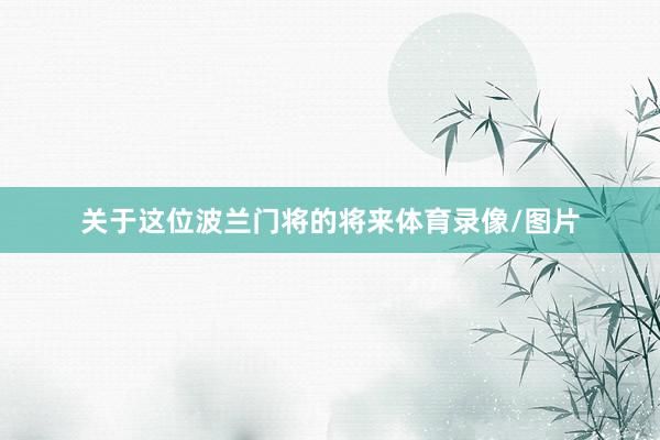 关于这位波兰门将的将来体育录像/图片