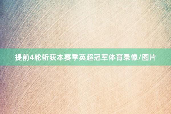 提前4轮斩获本赛季英超冠军体育录像/图片