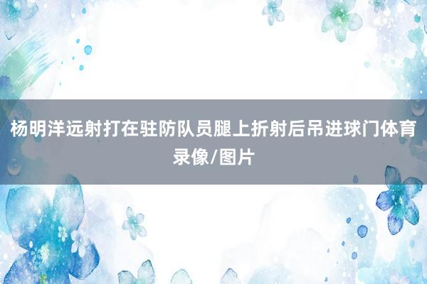 杨明洋远射打在驻防队员腿上折射后吊进球门体育录像/图片