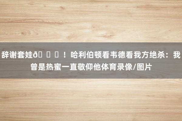 辞谢套娃😂！哈利伯顿看韦德看我方绝杀：我曾是热蜜一直敬仰他体育录像/图片