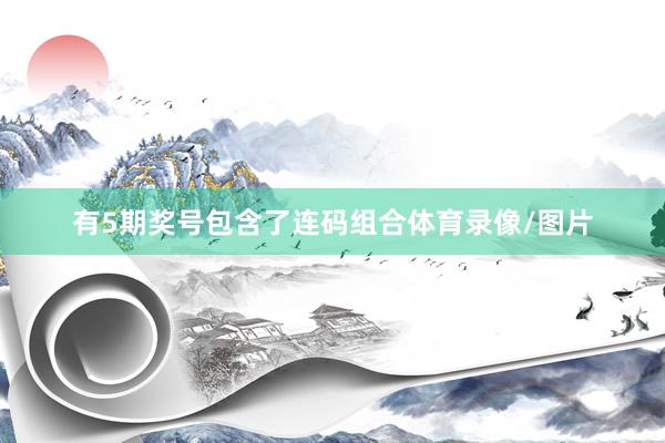 有5期奖号包含了连码组合体育录像/图片