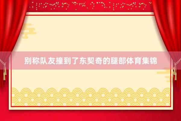 别称队友撞到了东契奇的腿部体育集锦