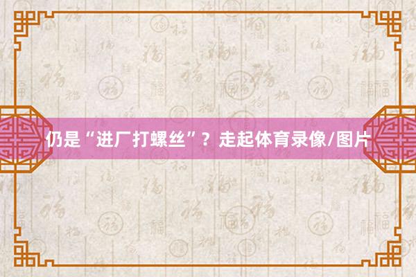 仍是“进厂打螺丝”？走起体育录像/图片