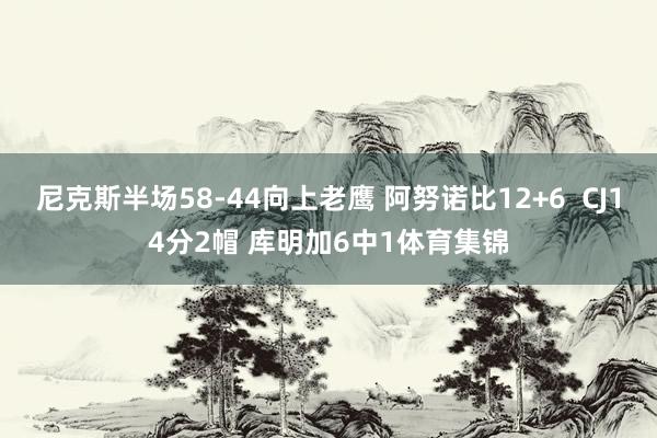 尼克斯半场58-44向上老鹰 阿努诺比12+6 CJ14分2帽 库明加6中1体育集锦