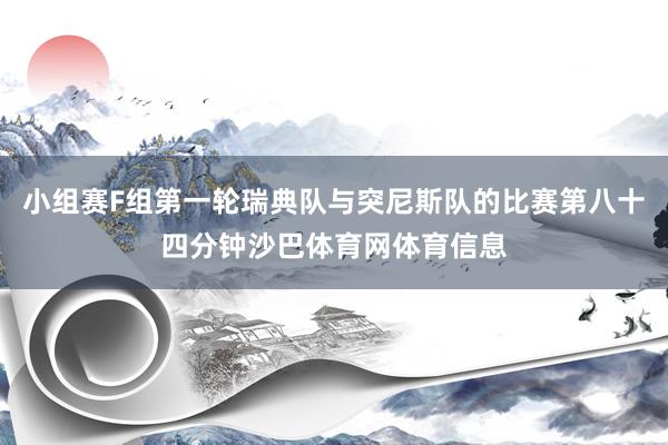 小组赛F组第一轮瑞典队与突尼斯队的比赛第八十四分钟沙巴体育网体育信息